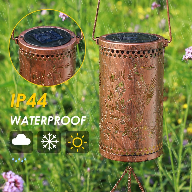 Howarmer Solar Wind Chimes for Outside, 36" Hummingbird Hanging Solar Lantern for Mom, Christmas Windchimes Outdoors Mom Grandma Gifts,Garden Decor led Lights Wind Chime for Patio Yard, for Women Grandma - Image 5