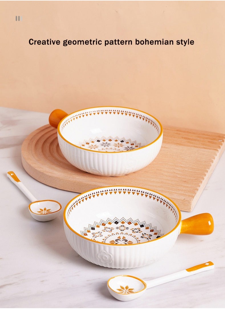 British Chef Porcelain Tableware Set High Quality Gift Box Ceramic,Microwave and Dishwasher Safe,Includes Bowls (6 5-Inch, 1 9-Inch, 6 3.5-Inch, 2 8-Inch), Plates (1 12-Inch, 4 8-Inch),And 6 Spoons,Total 26 pieces  - Image 2