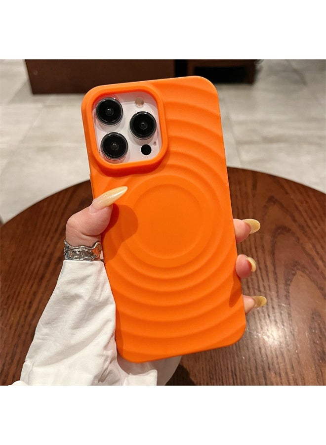 NIBEMINENT Solar Crust Protection Case With Magsafe For iPhone 16 Plus, Orange