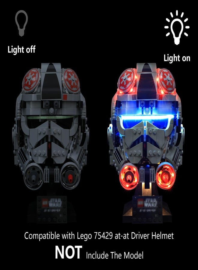 flashebrick Light kit Compatible with Lego 75429 at- at Driver Helmet, Lighting Accessories for Lego at-at Driver's Helmet Building Blocks Model (No Model Included) - Image 2