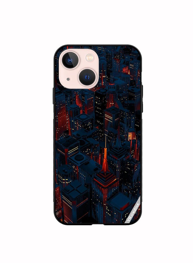 VR CREATIVE Protective Case Cover For Apple iPhone 13 Dark City Design Multicolour - Image 1