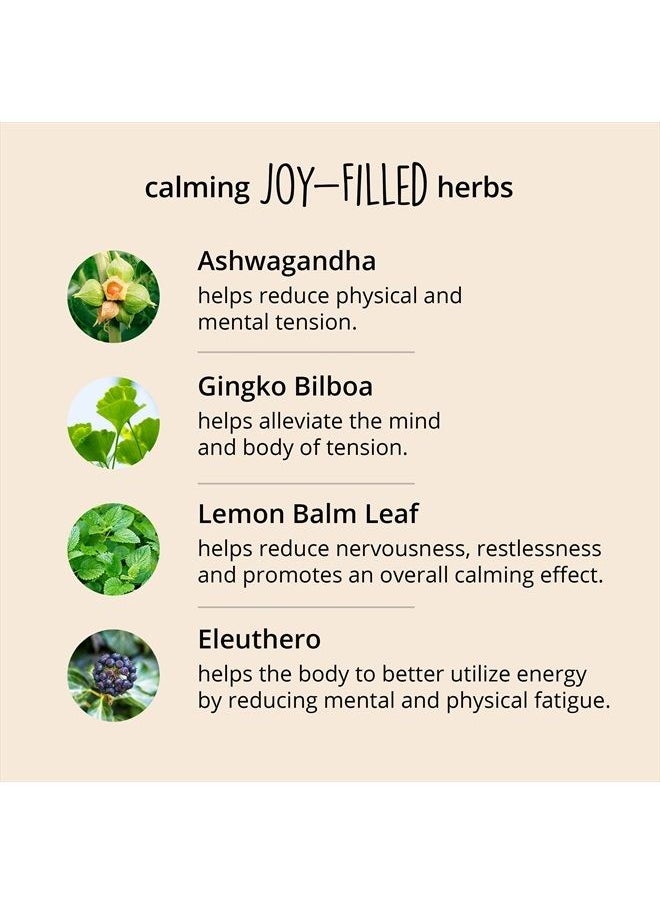 HAPPY HEALTHY HIPPIE - Joy-Filled Mood Support Supplement with St. Johns Wort | Helps Calm The Mind & Body, Stress Relief Energy Supplements | 100% Plant-Based | Ashwagandha, Rhodiola, Eleuthero | Herbal Adaptogens, 60 ct - Image 1