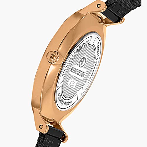 ADAMO Stainless Steel Women's Aritocrat Black Dial Analog Watch (336Knm02) - Image 3