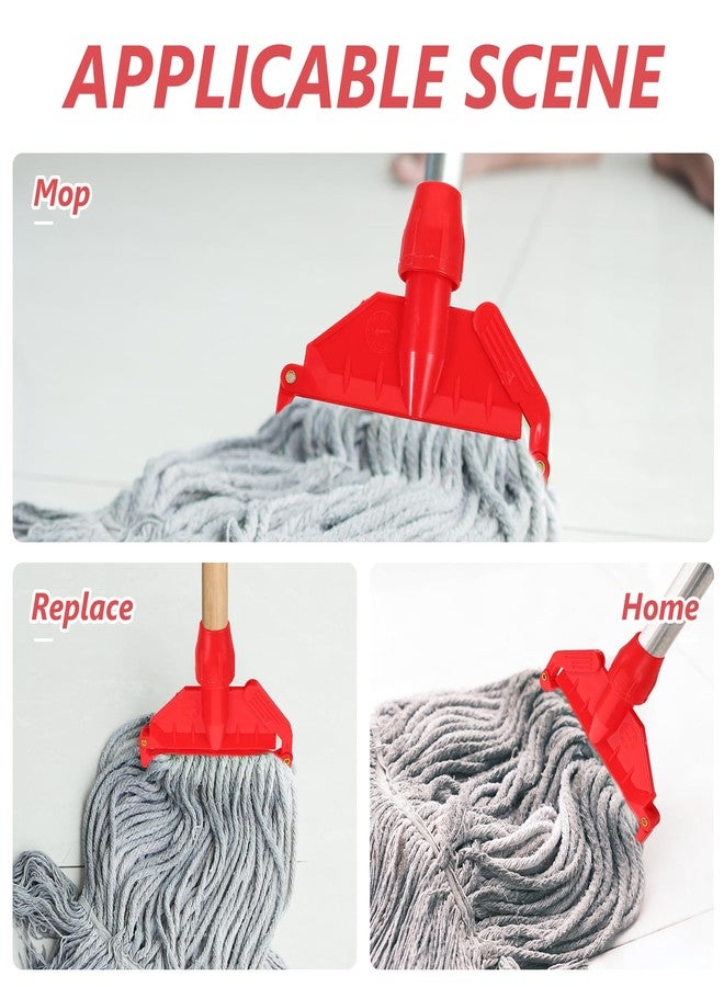 Baluue Mop Head Clamp Replacement, Detachable Mop Handle Part, Easy Installation, Compatible with Most Mops, Hard Plastic Mop Head Clamp for Home Cleaning - Image 2
