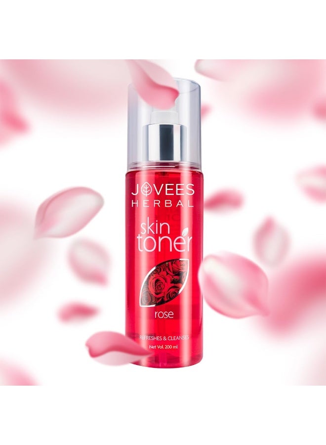 Jovees Herbal Rose Skin Toner For Refreshing Youthful Skin, Tightens Pores, Healthy Glow | Face Mist & Toner For Normal to Dry Skin | Paraben, Alcohol And Chemical Free- 200ml - Image 5