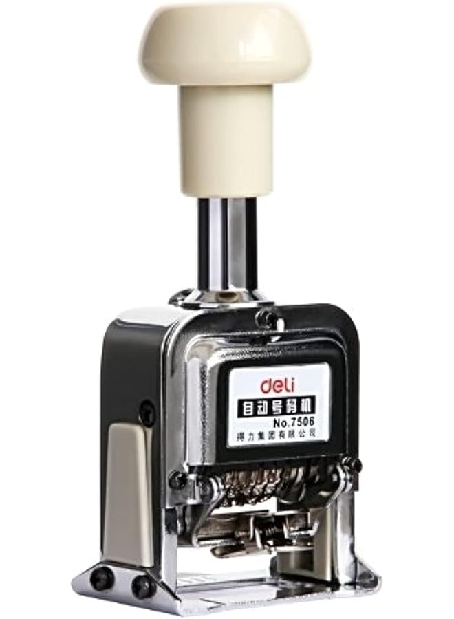 ديلي آلة ترقيم E7506 ذات علامات رقمية واضحة للغاية مع وسادة حبر مدمجة E7506