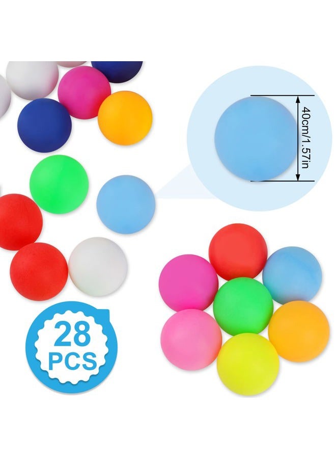 Guirnd 28 Pcs Colored Ping Pong Balls, 40mm Table Tennis Balls, Ping Pong Balls for Games or Arts, Pong Balls for Kids, Pet Toys - Image 2