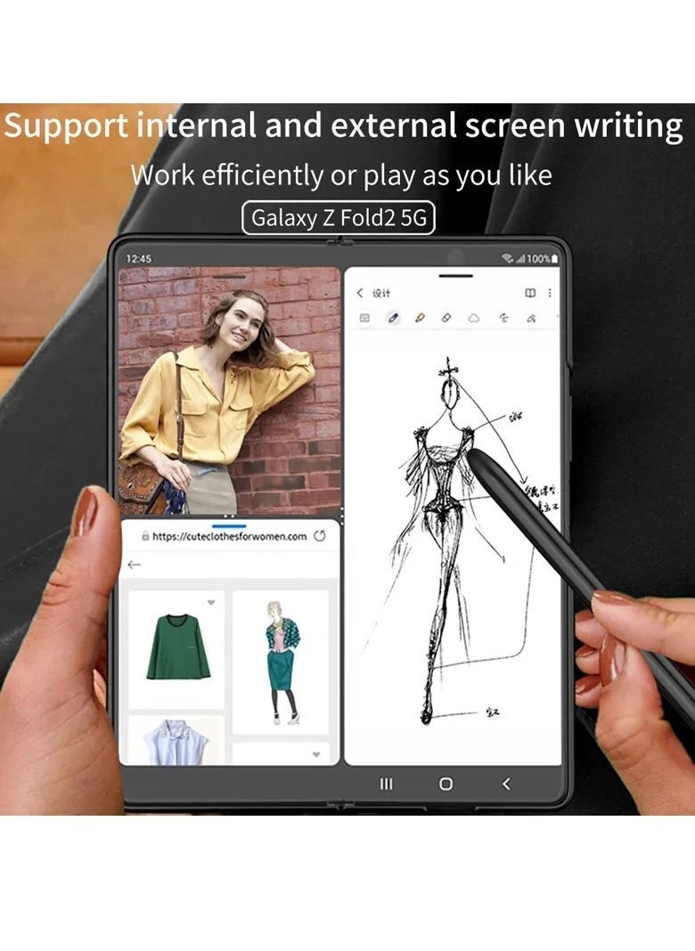 ELTRAZONE Fold Edition Galaxy Z Fold 4 Pen Replacement for Samsung Galaxy Z fold 4 5G S Pen Stylus +Replacement Tips/Nibs+Card Pin (Black) - Image 3