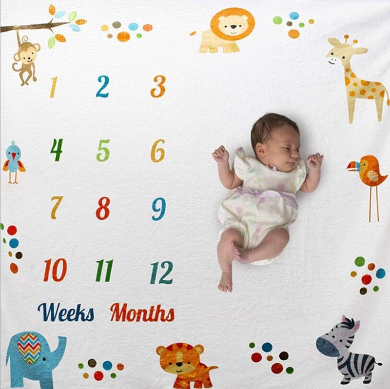 Baby Milestone Month Pography Background Cloth Baby Creative Digital Po Blanket Background Cloth Pography Props - Image 3