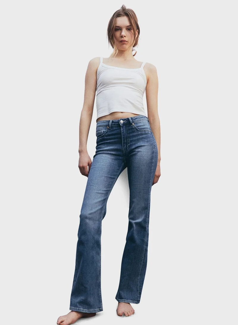 اتش اند ام Flared High Leg Jeans