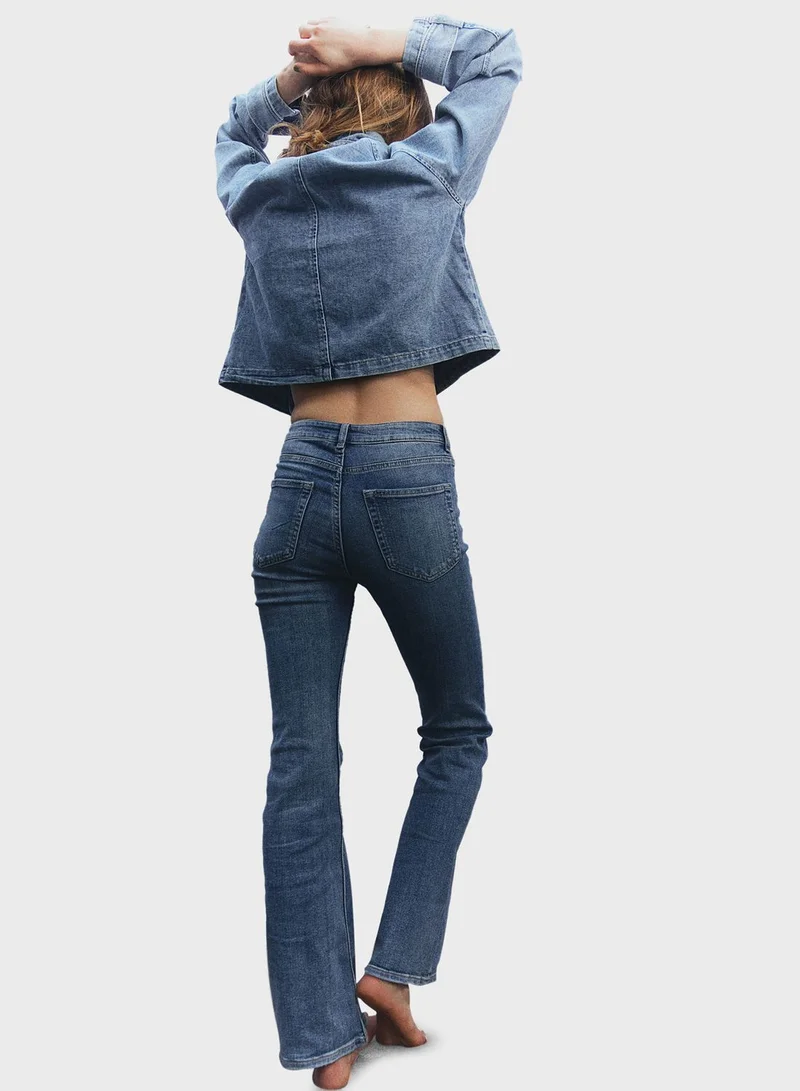 اتش اند ام Flared High Leg Jeans