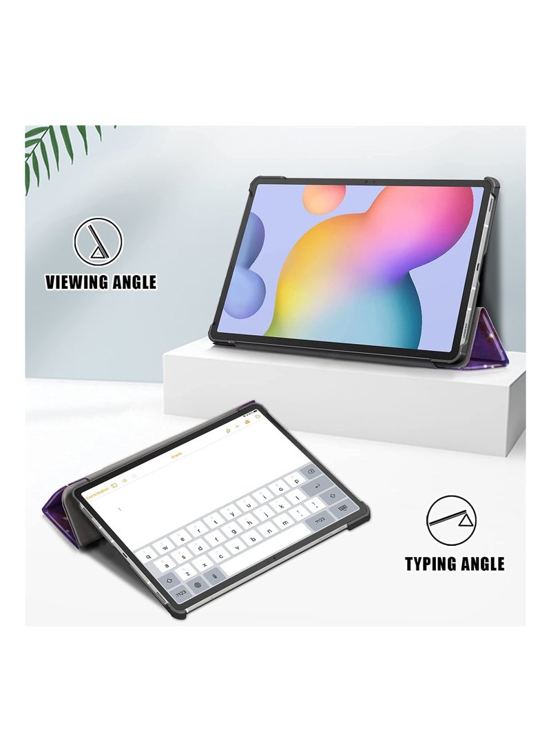 Slim Leather Tri-Fold Case for Samsung Galaxy Tab S8 Plus 5G, 12.4" Cover for Galaxy Tab S8p/S7p/S7FE with Auto Sleep/Wake and Magnetic Stand. - Image 4