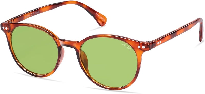 Sojos Small Round Classic Polarized Sunglasses for Women Men Vintage Style UV400 Lens MAY SJ2113 - Image 1