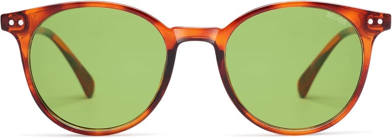 Sojos Small Round Classic Polarized Sunglasses for Women Men Vintage Style UV400 Lens MAY SJ2113 - Image 2
