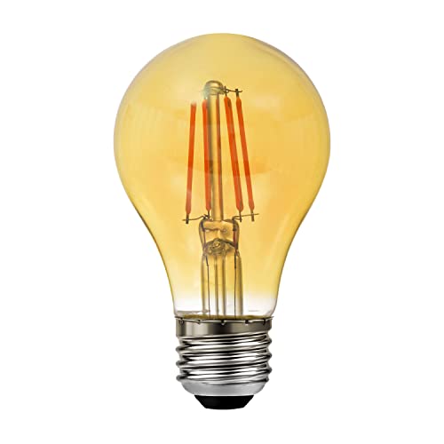 LEDVANCE SYLVANIA A19 LED Vintage Light Bulb, 40W Equivalent Efficient 4.5W, 13 Year, 380 Lumens, Dimmable, Amber Glow - 1 Pack (75347) - Image 2