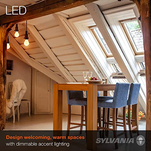 LEDVANCE SYLVANIA A19 LED Vintage Light Bulb, 40W Equivalent Efficient 4.5W, 13 Year, 380 Lumens, Dimmable, Amber Glow - 1 Pack (75347) - Image 5