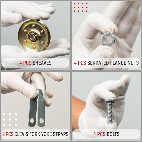 Granatan Heavy Duty Garage Door 3" Pulley Kits, 3/8" Arbor 200LB Load, Complete Hardware Included - Image 3