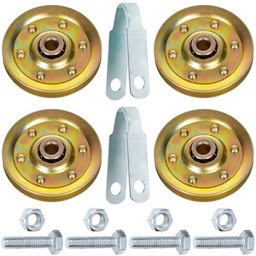 Granatan Heavy Duty Garage Door 3" Pulley Kits, 3/8" Arbor 200LB Load, Complete Hardware Included - Image 1