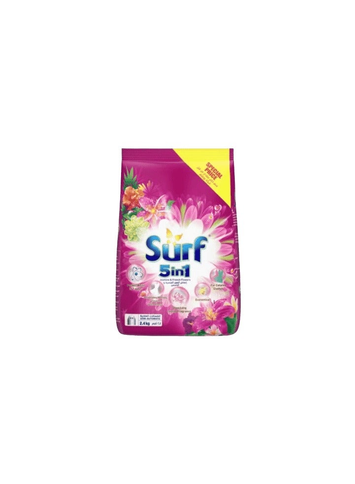 Surf 5In1 Jasmine & Fresh Flowers Detergent Powder 2.4kg