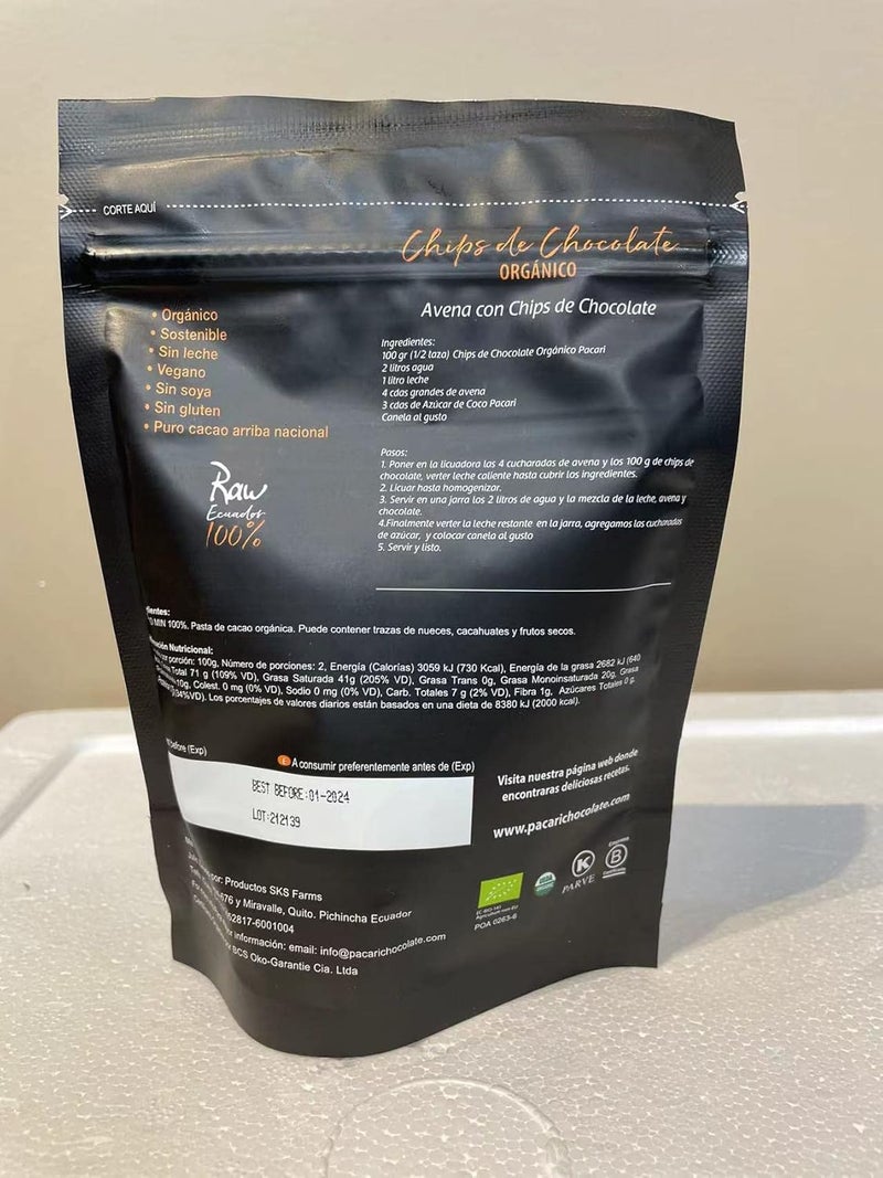 Pacari 100% Organic Dark Cooking Drops - 200g - Image 2