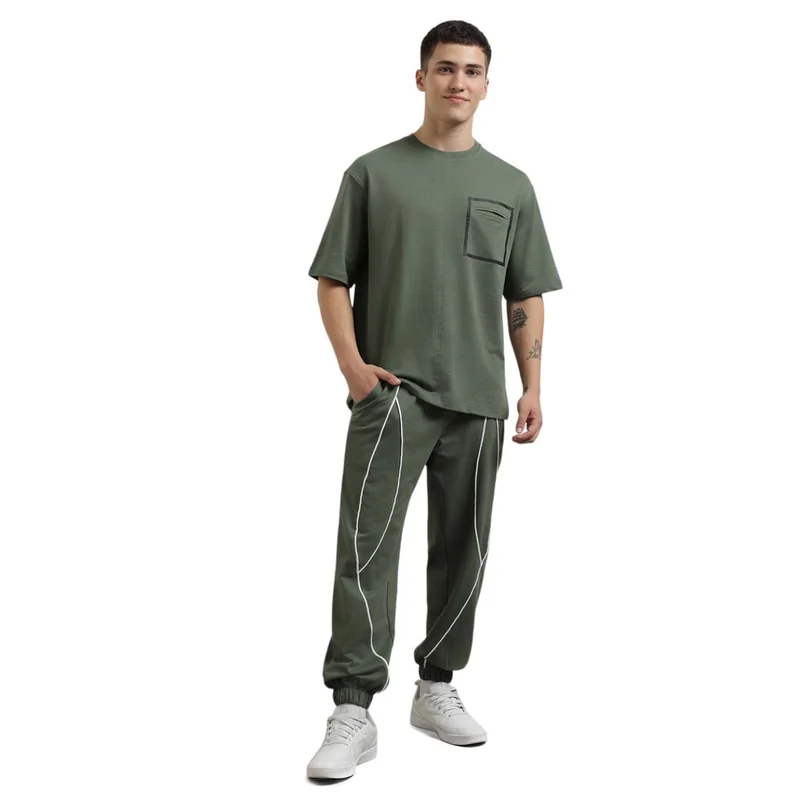 نوبيرو Olive Green Co-Ord Set for Men