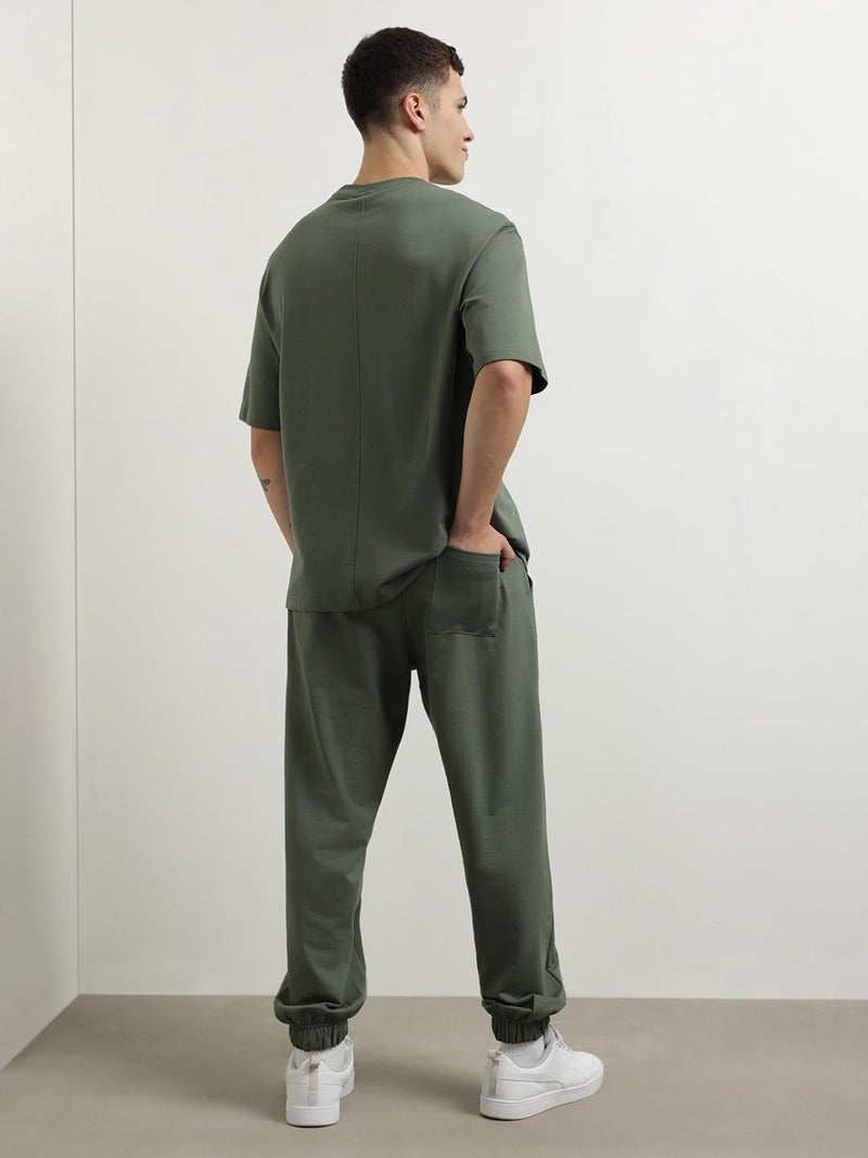 NOBERO Olive Green Co-Ord Set for Men - Image 4