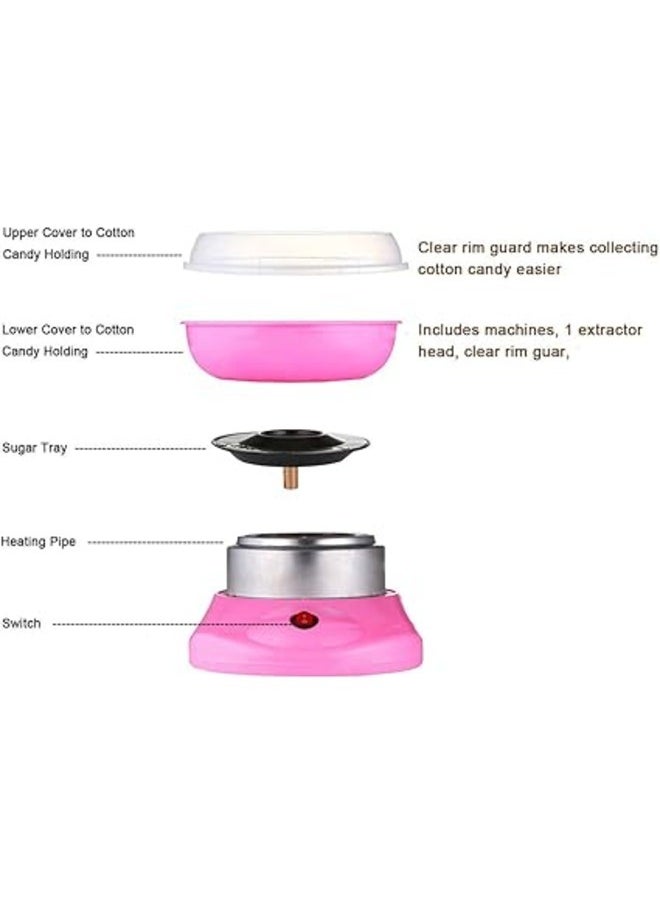 Generic - Automatic Mini Cotton Candy Maker Pink 26X13X26Cm - Image 1