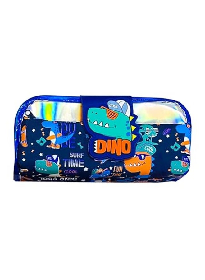 Dino Design Multi-Purpose Pencil Case with 2 Zippers - Image 2