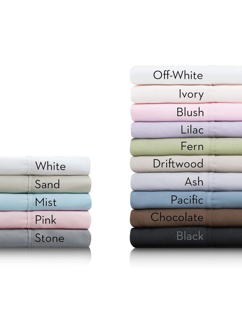MALOUF MALOUF Double Brushed Microfiber Super Soft Luxury Bed Sheet Set  Wrinkle Resistant  Cot Size  Ivory  - Image 2