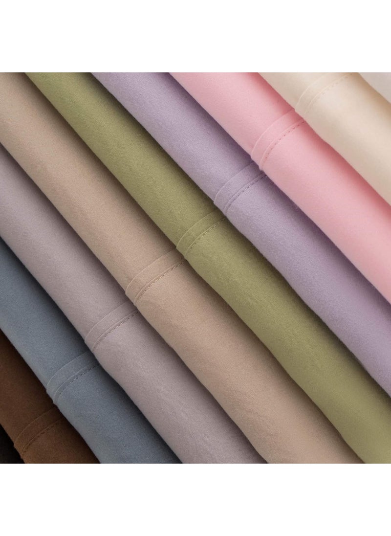 MALOUF MALOUF Double Brushed Microfiber Super Soft Luxury Bed Sheet Set  Wrinkle Resistant  Cot Size  Ivory  - Image 4