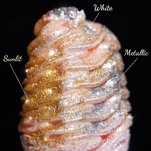 NiHome Edible Food-Grade Glimmer Powder Glitter Luster Dust Metallic Food Decorating Sprinkle Glimmery Dust for Drink Wine Beverage Cake Candy Dessert Bakery Restaurant Vegan (0.18oz/5g, White) - Image 4