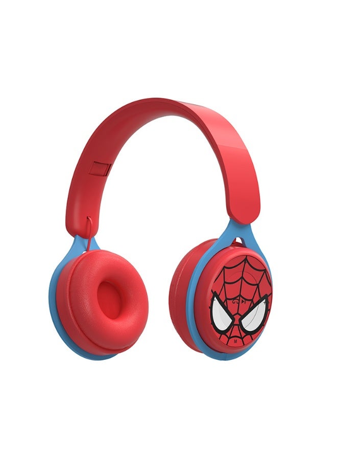 Spider-Man Pattern Foldable Wireless Bluetooth Headset for Students and Children, Gaming Headset, Supports FM Computer and Mobile Phone Music, Stereo Headset - Image 1