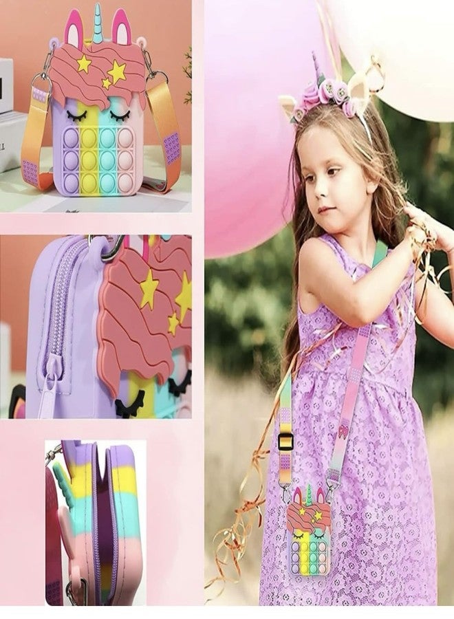 Returngifts Pack of 10 popit sling bags for birthday return gift for the girls age upto 7 years old I Best small size gifts for kanjak kanya navratri durga pujan I Random Design. - Image 2