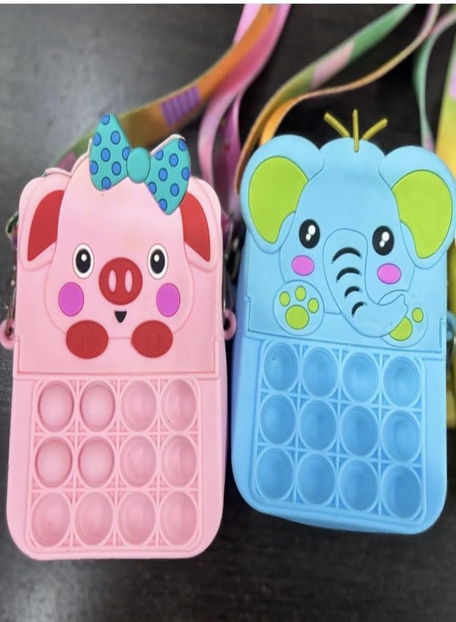 Returngifts Pack of 10 popit sling bags for birthday return gift for the girls age upto 7 years old I Best small size gifts for kanjak kanya navratri durga pujan I Random Design. - Image 5