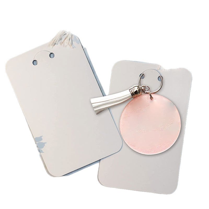 7.5*12cm key chain packing card Kraft paper card diy jewelry display cardboard key ring retail label - Image 2