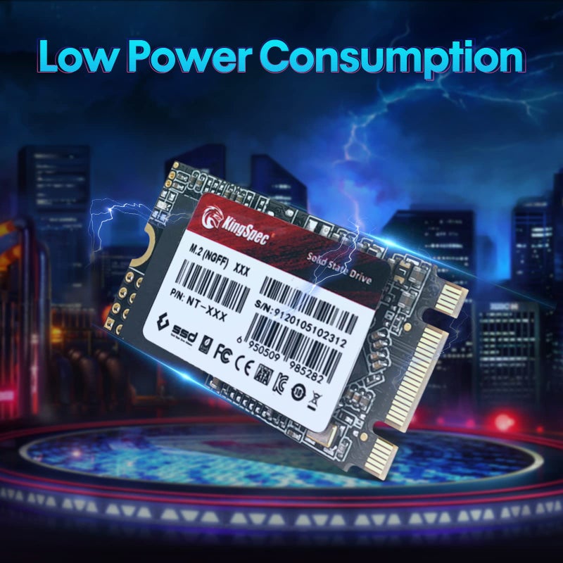 KingSpec KingSpec M.2 SATA SSD, 128GB 2242 SATA III 6Gbps Internal M.2 SSD, Ultra-Slim NGFF State Drive for Desktop/Laptop/Notebook (2242, 128GB) - Image 3