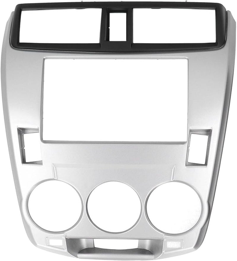 Silver ABS 2Din Radio Fascia Panel For Honda City 2008 2013 Easy Installation Dashboard Upgrade - Image 4