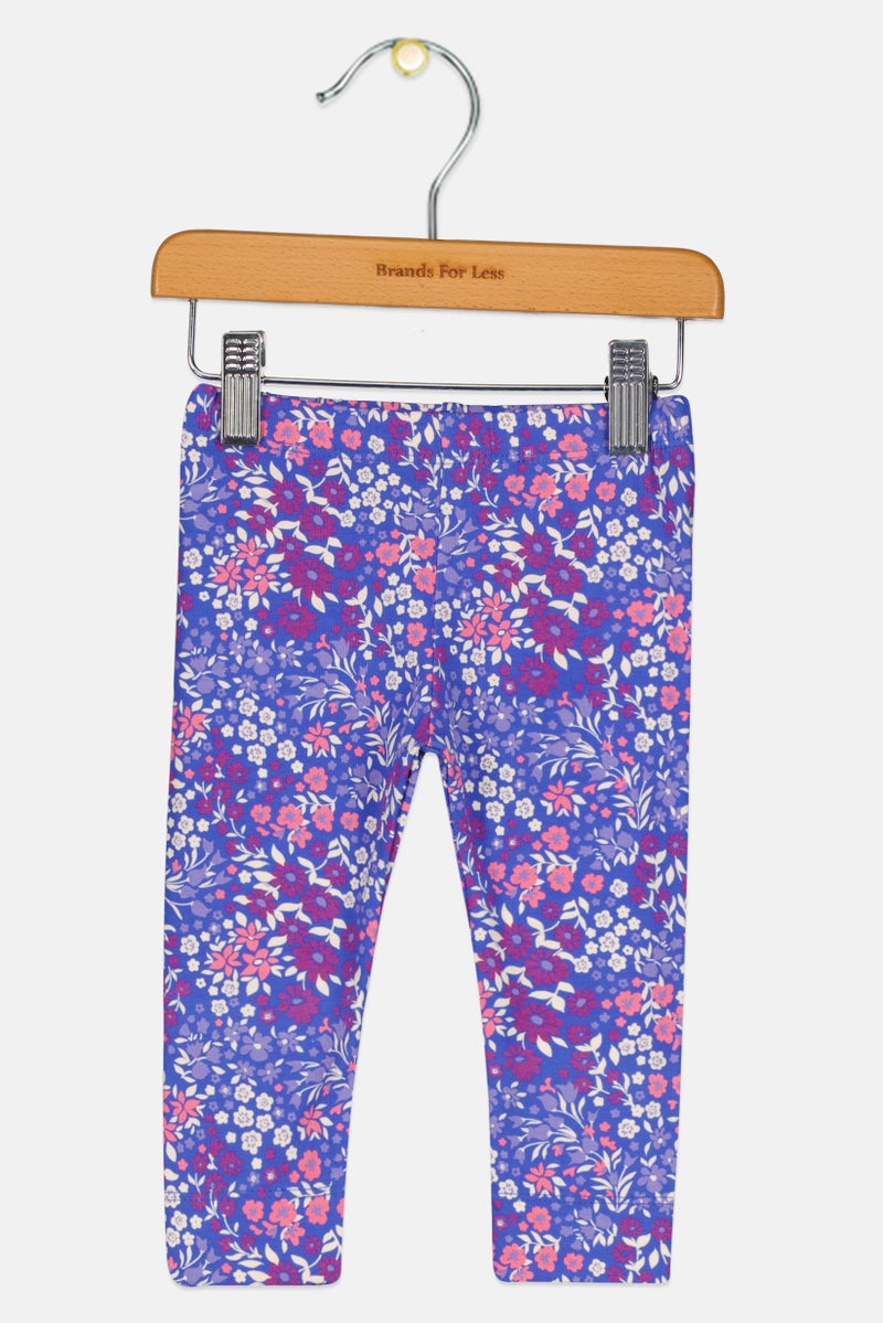 NAME IT Toddlers Girl Floral Print Pull On Leggings, Multicolor - Image 1