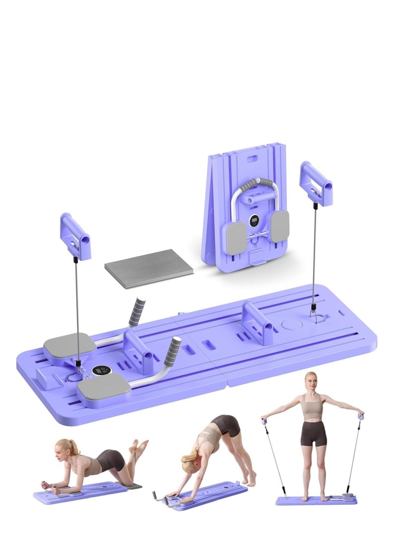 Y&D Portable Pilates Reformer Machine for Home Gym - Auto-Rebound Pilates Board with Abdominal Core Trainer & Full Body Workout  Professional Pilates Equipment for Men Women  - Image 1