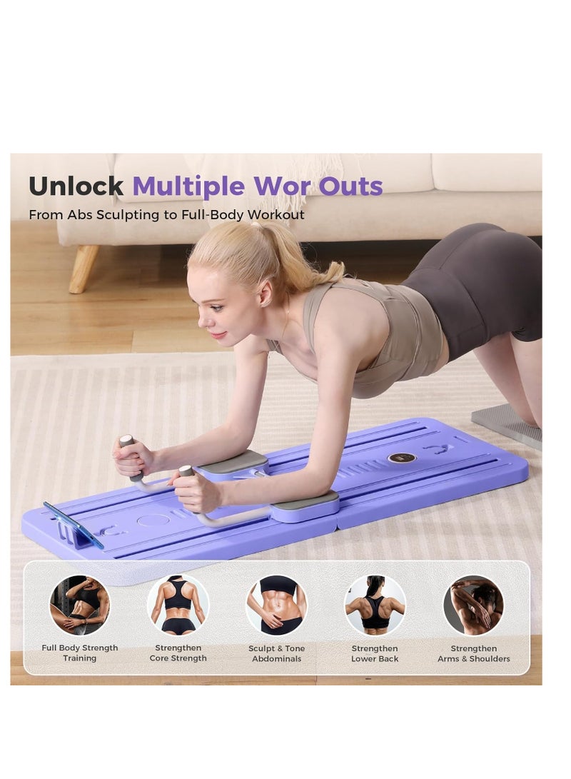 Y&D Portable Pilates Reformer Machine for Home Gym - Auto-Rebound Pilates Board with Abdominal Core Trainer & Full Body Workout  Professional Pilates Equipment for Men Women  - Image 2