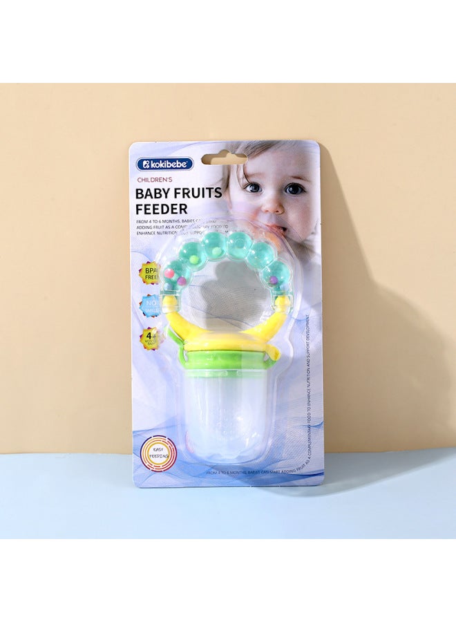 Hot Bell Bite Bag Multi-color Bite Fruit Soothing Pacifier Food Supplement Rattle Fruit Soothing Bite Music