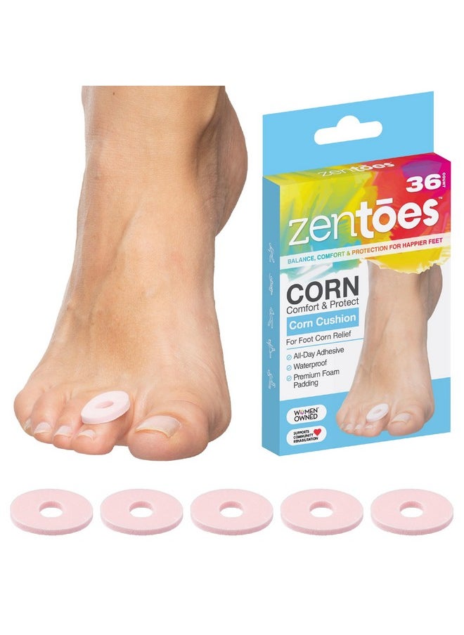 Zentoes ZenToes Thick Corn Cushions Toe Pads - Hypoallergenic and Waterproof - Multi-Pack  - Image 1