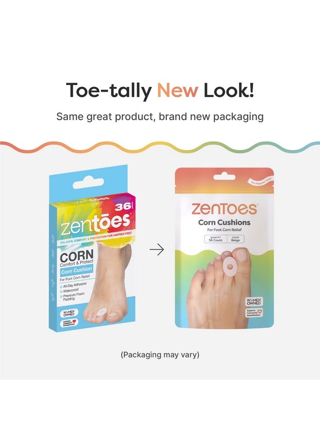 Zentoes ZenToes Thick Corn Cushions Toe Pads - Hypoallergenic and Waterproof - Multi-Pack  - Image 2