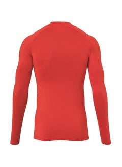 UHLSPORT uhlsport Men's Tight T-Shirt, Dry Tech Base For All Kind of Sports Training Round and Standing Collar Very Light Elastic Fabric Slim Fit Long Sleeves  - Image 2