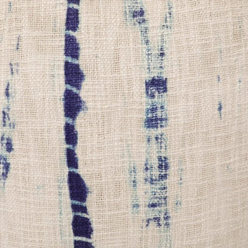 pepme pepme Shibori tie dye Cushion Cover Cotton Slub 18x18 Dark Blue White  - Image 4