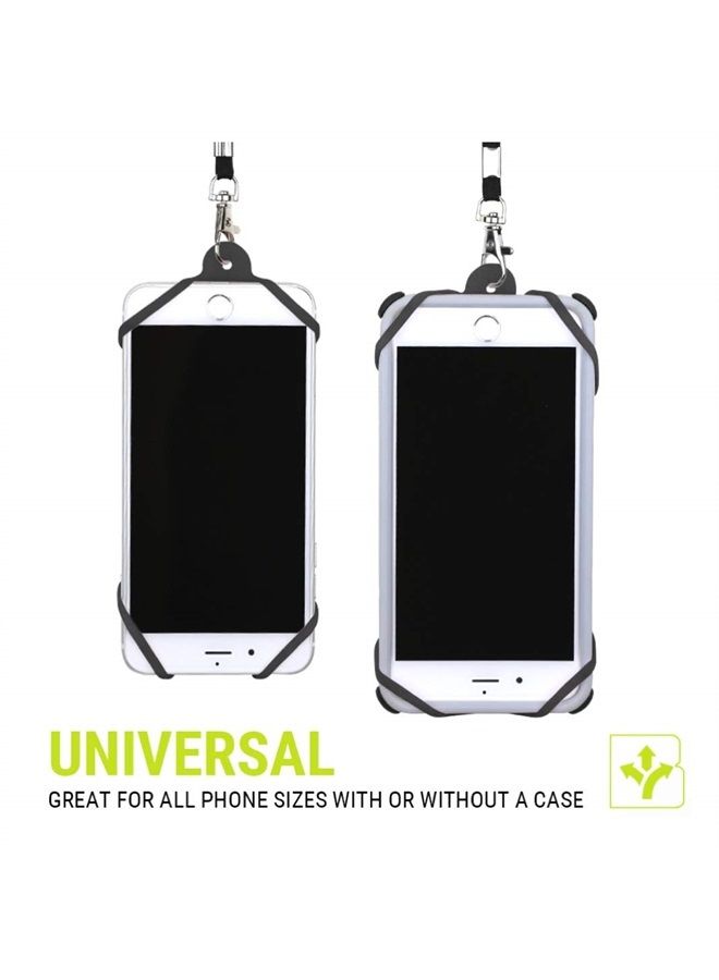 Gear Beast Universal Cell Phone Lanyard - Silicone Cell Phone Holder for Walking w/Neck ﻿Strap, Black - Image 5