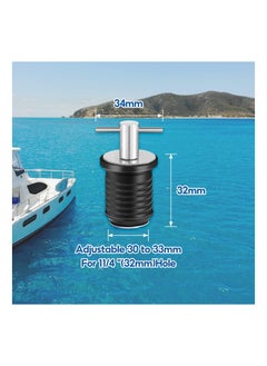 SYOSI SYOSI, Marine Boat T-Handle Drain Plug, Twist-Turn Rubber Plug, Brass Handle Drain Plug Fit for Boating Yacht Kayak Boat Plumbing  - Image 3