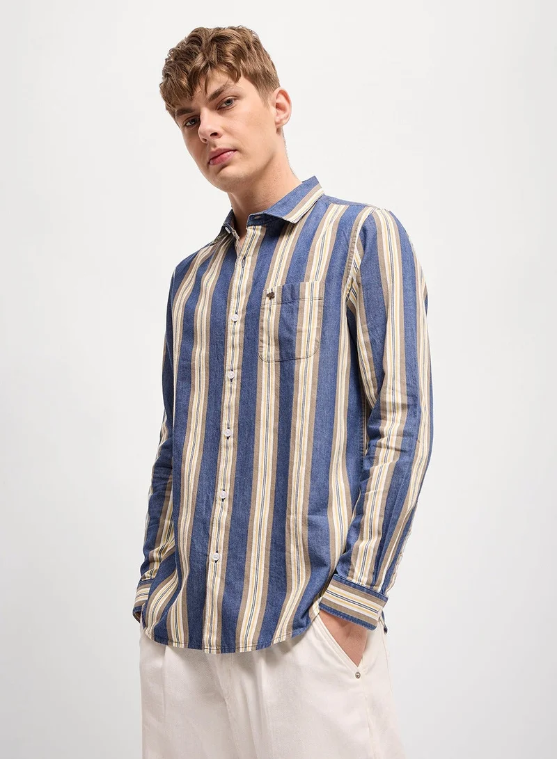 Men's Cotton Shirt | Casual & Formal Long Sleeve Slim Fit | Classic Button-Down, Office & Everyday Wear, Comfortable & Breathable Fabric