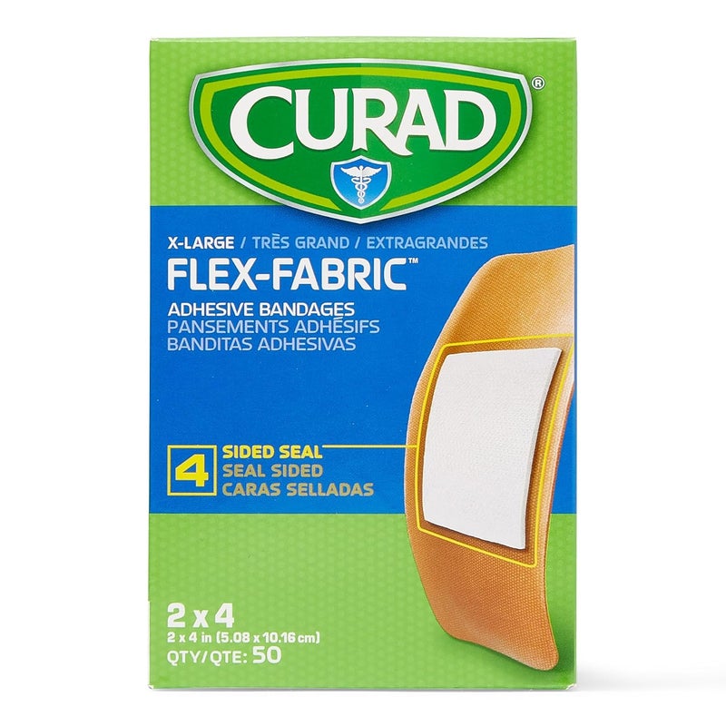 CURAD Flex-Fabric Adhesive Bandages X-Large 50 Count
