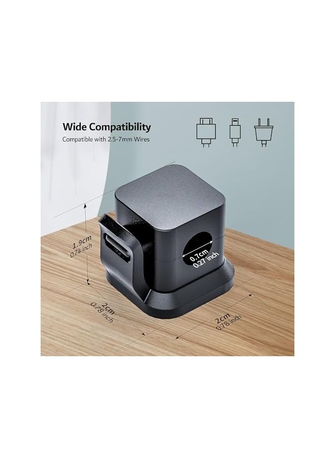 promass 6 Pack Cable Clips [Cable Smooth Adjustable] Cord Holder, Under Desk Cable Management, Adhesive Wire Holder Keeper Organizer for Home Office Desk Phone Car Wall Desktop Nightstand (Black) - Image 2